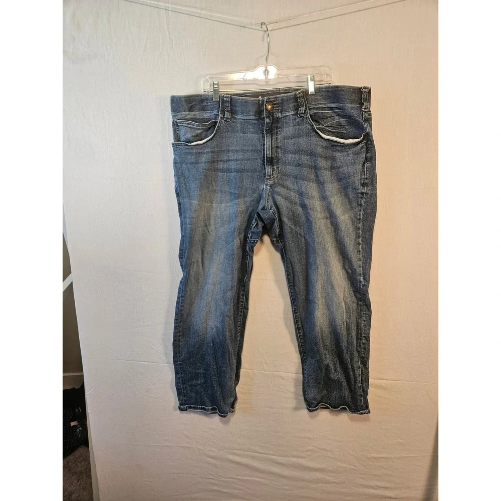Lee Extreme Motion MVP Relaxed Straight Jeans Blue 46x29 Mens Stretch Denim 2547